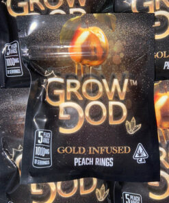 GrowGOD Gold infused medicated peach rings